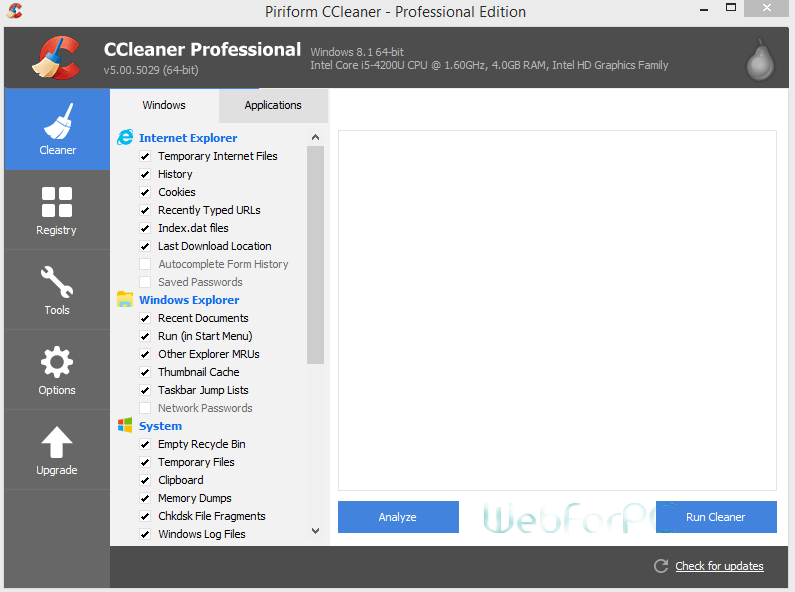 CCleaner Professional Free Download Setup