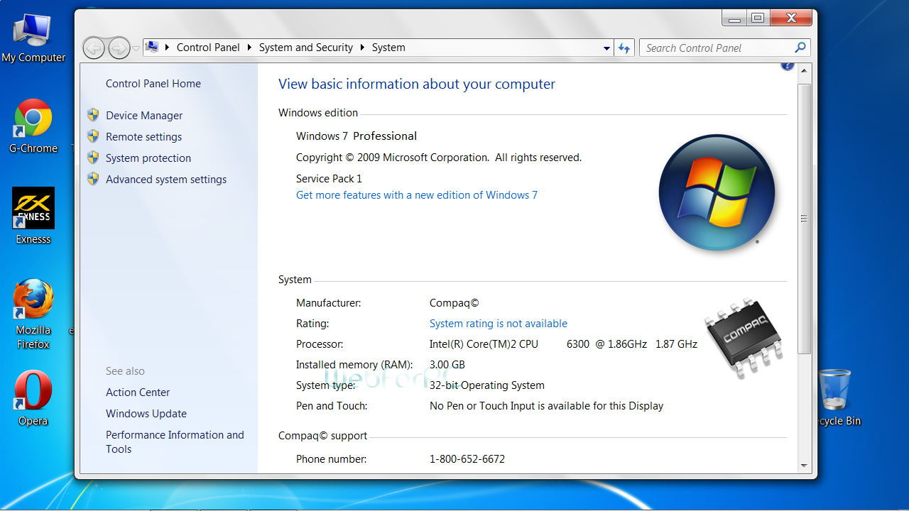 windows 7 professional 64bit